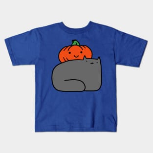 Cat and Pumpkin Kids T-Shirt